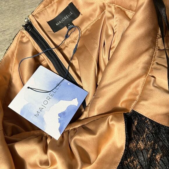 MAJORELLE x Revolve Salinas Black Lace Overlay Halter Jumpsuit, NWT Women’s XS - Picture 9 of 15